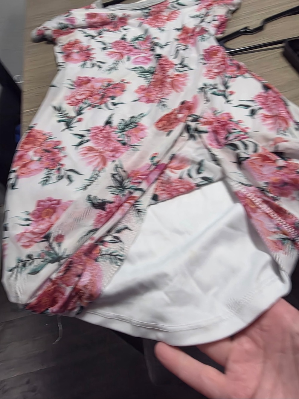 Pink Floral Crewneck Short Sleeve Mini Dress by - Picture 8 of 11